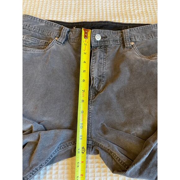 PrAna Men's Sustainer Slim Fit Charcoal Gray Corduroy Straight Leg Pants 36/32 - Picture 5 of 14